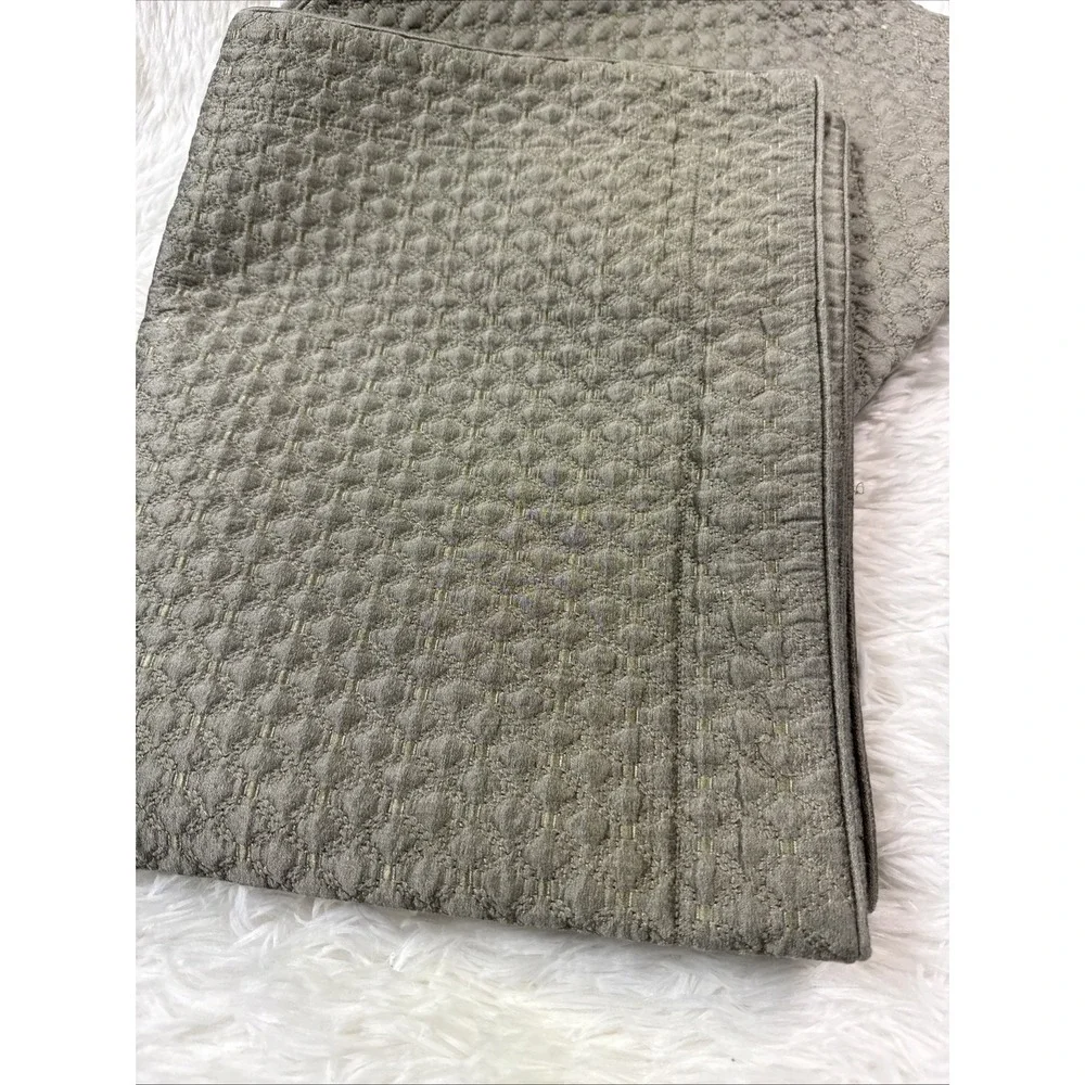 Ethan Allen Tanchoi Standard Shams Set of 2 20x26 Woven Neutral